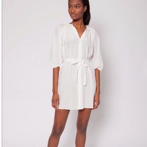 NEW • Tucker • The Classic Mini Dress White Silk S